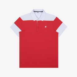 Fila Golf Color Scheme Férfi Rövid Ujjú Póló Piros | HU-53056